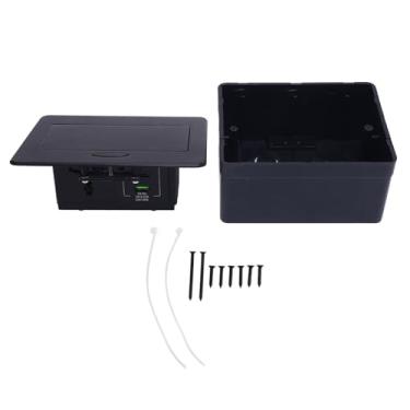 Imagem de Fafeicy Tomada Pop-up de Mesa, Tomada de Alimentação Embutida de Mesa Com 1 Tomada CA, 1 Porta USB A e 1 Porta USB C PD20W, para Mesa de Conferência de Escritório e Mesa de Casa