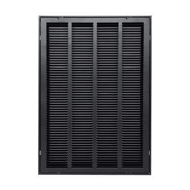 Imagem de Serve para abertura de duto de 20 x 30 | Grade de filtro de ar de retorno de aço da Handua [porta removível] para filtros de 2.5 cm | Grade de tampa de ventilação, preta | Grade de ar frio HVAC |