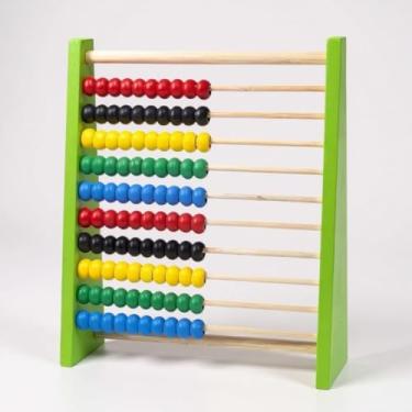 Imagem de Ábaco de Madeira 10 dezenas Brinquedo Educativo Matemática
