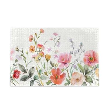 Imagem de WELLDAY Quebra-cabeça flores e tulipas 500 peças grande jogo de arte para adultos adolescentes