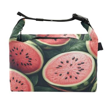 Imagem de STAYTOP Lancheira Red Core melancia com fivela de alça, lancheira isolada para meninos e meninas, lancheira térmica para trabalho escolar