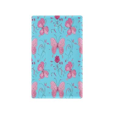 Imagem de Wassud Borboletas com interruptor de luz rosa placa decorativa para tomada placa de parede para tomadas elétricas em branco 11 x 6 cm