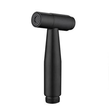 Imagem de uhyOHF Pulverizador portátil de bidê preto pulverizador de fraldas de banheiro cabeça de pulverizador de bidê preto cabeça de chuveiro de vaso sanitário pulverizador de aço inoxidável preto banheiro