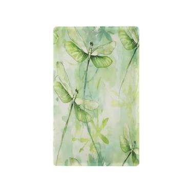 Imagem de Wassud Placa de cobertura para interruptor de luz libélulas verdes (2) 1 capa de tomada em branco placa de parede decorativa decoração de casa sala de estar quarto