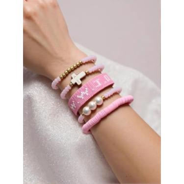 Imagem de Pulseira elástica com contas de cristal WWJD, pulseira de corda trançada ajustável, joias cristãs inspiradoras presentes para mulheres e homens, One Size, Pedra, Sem Pedra Preciosa