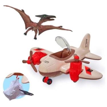 Imagem de Dinossauro de Brinquedo com Avião Articulados Usual - Usual Brinquedos