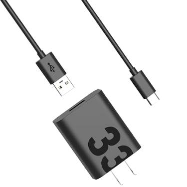 Imagem de Motorola Carregador TurboPower 33 QC3.0 com cabo USB-A para USB-C de 1 m para Moto G86 Power 5G, G56 5G, G55 5G, Razr 60, Razr 50, Edge 30
