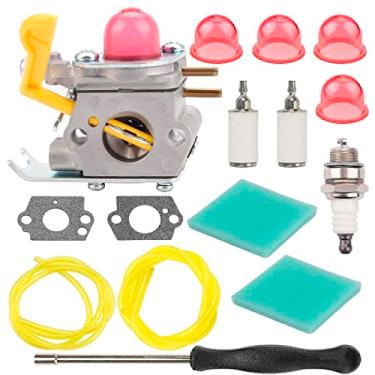Imagem de Jinerdony C1U-W18 530071822 Carburador para Featherlite Weedeater FX265 TE475Y FL25C SST25 FL20 FL20C FL26 FX26S XT260 SST25C Craftsman Trimmer Parts Filtro de Ar Ferramenta de Ajuste de Carburador