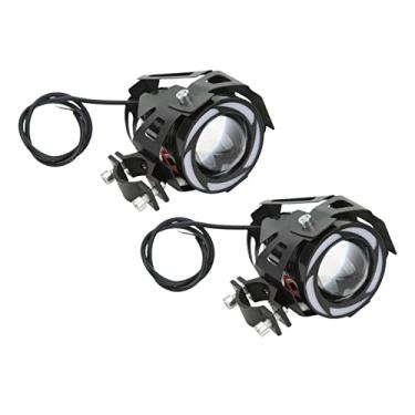 Imagem de Akozon Refletor LED para Motocicleta Colorido Olho de Anjo Luz de Feixe Alto e Baixo IP68 Universal Carro Caminhão Barco