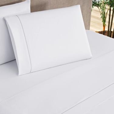 Imagem de Jogo De Cama Solteiro Elegance 180 Fios 03 Peças - Branco