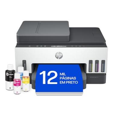 Imagem de Impressora Multifuncional HP Smart Tank 754 Tanque de Tinta Colorida Wi-Fi Scanner Duplex, Bluetooth. Funções: Imprimir, Copiar, Digitalizar. Cor: Branco (2H0A6A#AK4)