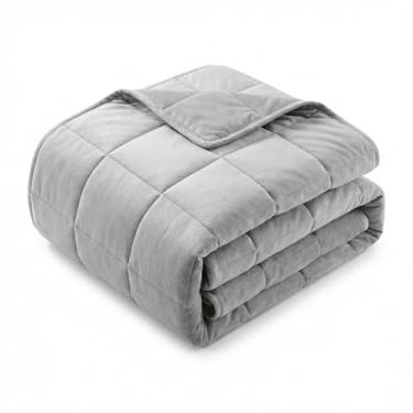 Imagem de Cobertor Pesado Ponderado Ideal Adultos Queen Size Respirável Refrescante Contas De Vidro Premium Macio Grosso Todas As Estações 7kg Alivio Da Ansiedade Autismo Esferas Microfibra – 1,58m x 1,98m