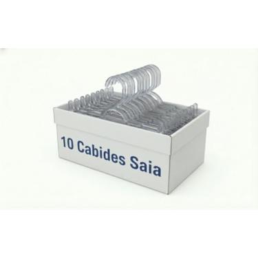 Imagem de 10 Cabides com Presilha em Acrílico Transparente, Cabide Saia, Shorts e Calça.