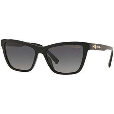 Imagem de Óculos de sol femininos Versace acetato, cinza-preto, 55
