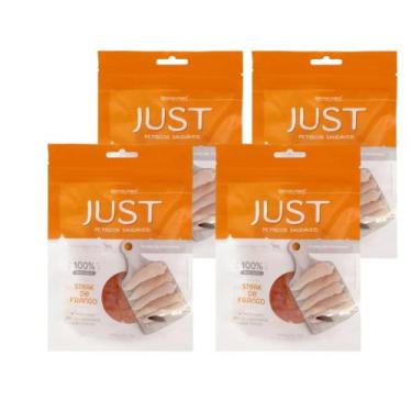 Imagem de Kit Petisco Just Steak de Frango Caes Gatos 75g 4 unidades - GERMANHAR