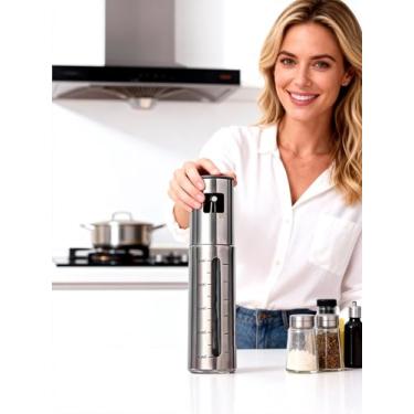 Imagem de Spray de óleo de vidro com névoa fina, garrafa de azeite de oliva para fritadeira a ar, grelhar e assar