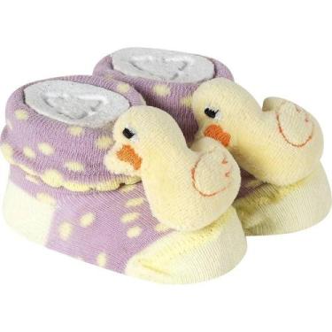 Imagem de Meia Pantufa Divertida Menina Bebê Recém Nascido Saída Maternidade Enx