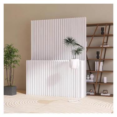 Imagem de Room divider Divisor de sala de papel kraft à prova d'água com rack de armazenamento, tela dobrável telescópica, para uso em banheiro e escritório(1.5x1.8M/4.9x5.9FT)