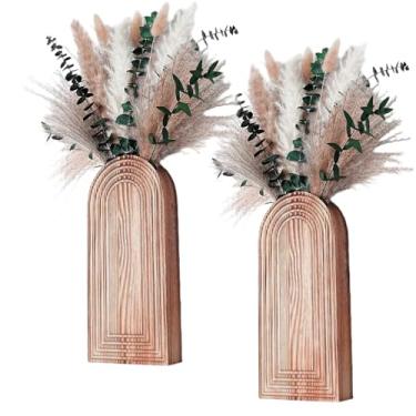 Imagem de Vaso De Parede | 2 Peças de Plantadores de para Decoração ao Estilo Boho - Suporte para Flores de Parede para a Entrada,para Corredor Cozinha Sala de Estar Casa de Banho Sala de Jantar