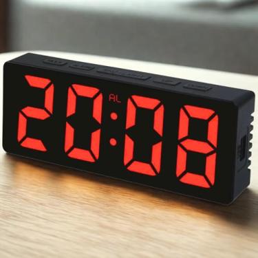 Imagem de Relógio Digital Led de Mesa com Despertador (Led Vermelho)