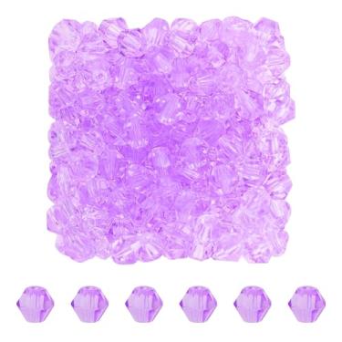 Imagem de Mandala Crafts Contas de cristal bicone lavanda de 8 mm – 200 contas de vidro facetadas para fabricação de joias, pulseiras, colares, brincos e contas