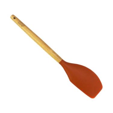 Imagem de Espatula Cucina de Silicone com Cabo em Madeira A31,5Cm Terracota Fracalanza - Full Fit