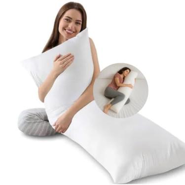 Imagem de Travesseiro Corpo Inteiro 1,30m - Travesseiro Comprido Gigante para Abraçar, Dormir, Gestantes, Sofá - Shop100