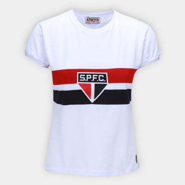 Imagem de Camisa São Paulo Retrô 1970 Athleta Feminina-Feminino