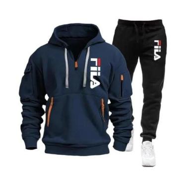 Imagem de Conjunto De Moletom Com Capuz E Calças Casuais Para Homens, Multi Bols