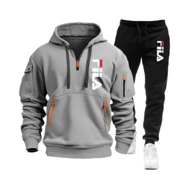 Imagem de Conjunto De Moletom Com Capuz E Calças Casuais Para Homens, Multi Bols