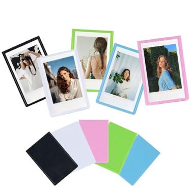 Imagem de pssped Pacote com 10 molduras magnéticas para fotos compatíveis com Instax Mini EVO Mini Liplay 12 11 SE 41 40 99 90 9 9 8 7S -5 x 7,6 cm – Visor de fotos de geladeira (colorido)