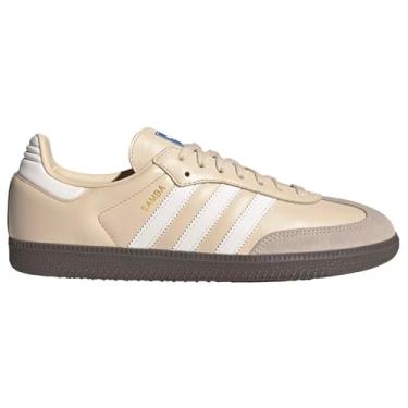 Imagem de adidas Originals Samba OG Tênis masculino, Sand Strata Core Goma branca, 7 Women/6 Men