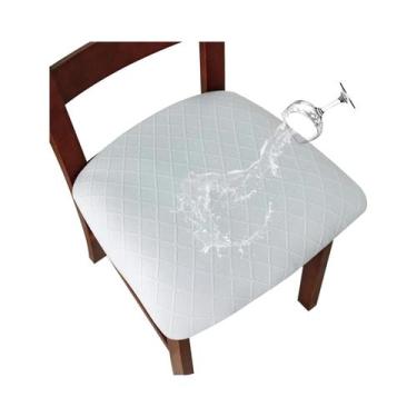Imagem de Capa De Assento Para Cadeira De Jantar Impermeável E Elástica, Almofad