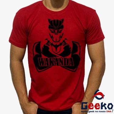 Imagem de Camiseta Pantera Negra 100% Algodão Wakanda Forever Black Panther Geek