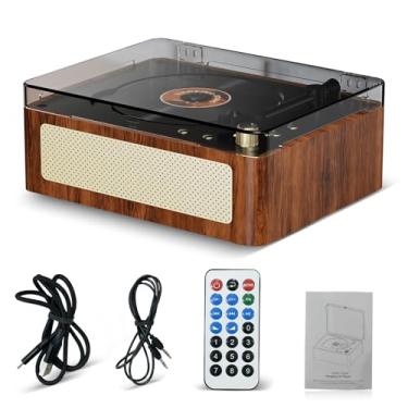 Imagem de Leitor de CD Portátil Retro com Bluetooth 5.4, Alto-Falantes Estéreo, Entrada AUX/USB, Controle Remoto e Bateria Recarregável, para Casa e Viagem