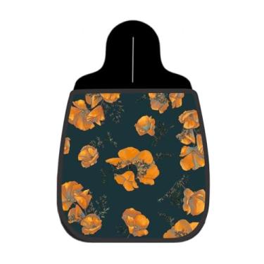 Imagem de Lixeira De Carro Organizador Lixinhocar Papoulas Laranja Fundo Escuro