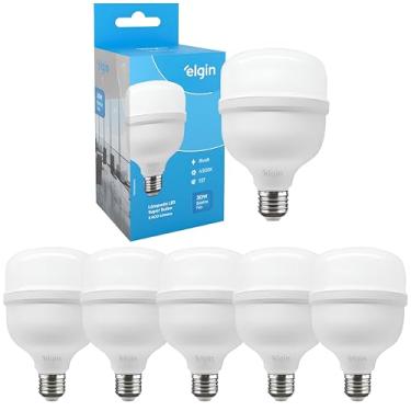 Imagem de Kit Lâmpadas Led Super Bulbo 30w Alta Potência Bivolt Branco Frio Elgin (Kit 5 Unidades)