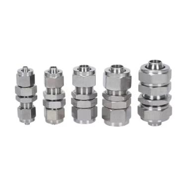 Imagem de 1 peça de mangueira OD 4/6/8/10/12 mm igual a 304 aço inoxidável anteparo conector de tubo de encaixe rápido (tubo de ajuste 12 x 10 mm)