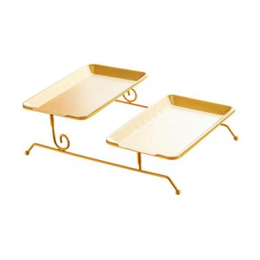 Imagem de DimyFew Prato para Frutas, Petiscos, Sobremesas, Expositor de Doces, Suporte para, Elegante Bandeja para Servir, Ideal para o Dia de ação de Graças e, L