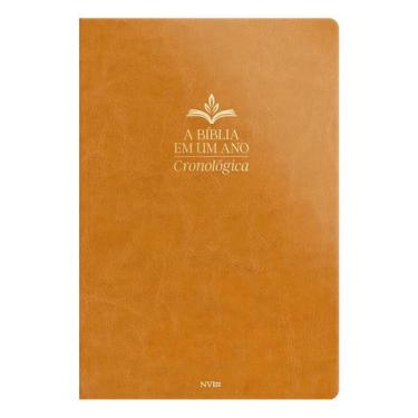 Imagem de Livro - Bíblia em um ano Cronológica - Luxo Caramelo