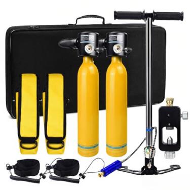 Imagem de Cilindro de Ar 0 5L Tanque Mergulho Oxigênio Capacidade 10 Minutos Dispositivo Respiração Subaquática Equipamento e Snorkeling