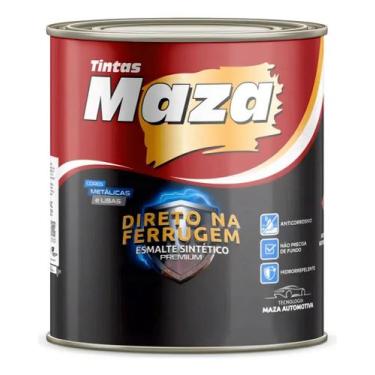 Imagem de Esmalte Direto na Ferrugem Maza Metálico e Brilhante 900ml, Prata Luna