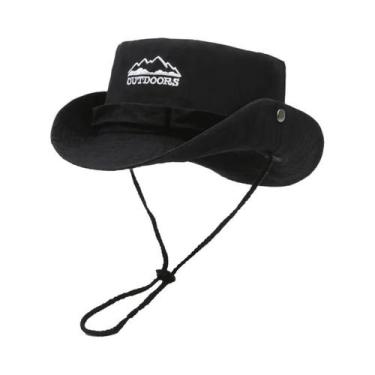 Imagem de Chapéu Balde de Aba Larga Masculino - Proteção UV, Respirável, Ideal p