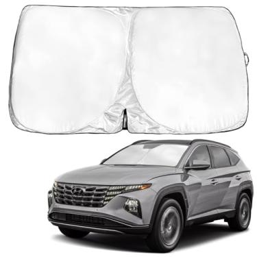 Imagem de Protetor solar Portabl Air Car para para-brisa 190T viseira refletiva – Bloqueador UV dobrável mantém o interior do veículo fresco – Ajuste universal para carros, SUVs e caminhões