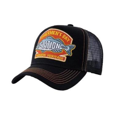 Imagem de Boné Trucker Unissex Respirável De Malha Para Verão, Boné De Pesca Com