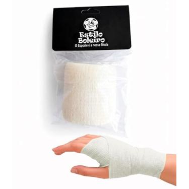 Imagem de Bandagem Fita Elástica Adesiva Esportiva Autoaderente 5x4,5mts (Branco)