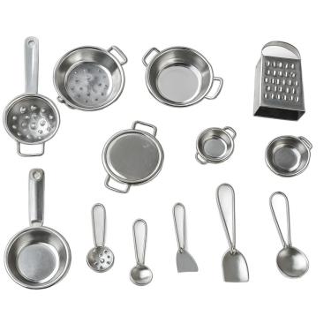 Imagem de cozinha infantil Mini Utensílios 15 Peças metal Funcionais brinquedo