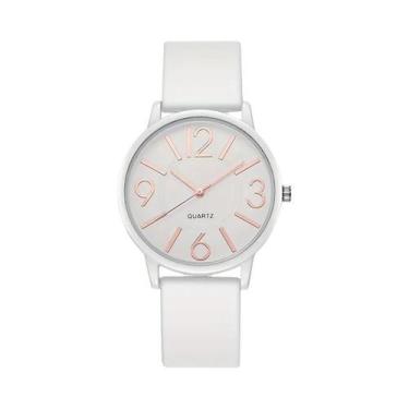 Imagem de Relógio Casual Feminino Com Mostrador Árabe E Pulseira De Silicone, Re