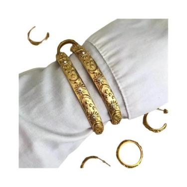 Imagem de Pulseira Feminina Vintage Banhada a Ouro 18K Com Sol, Estrela E Olho, 
