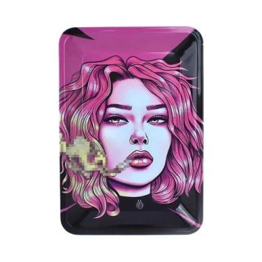 Imagem de Bandeja De Armazenamento De Metal 18x12,5cm Para Cigarros E Ervas, Ace